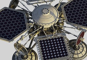 scifi satelite 3D model