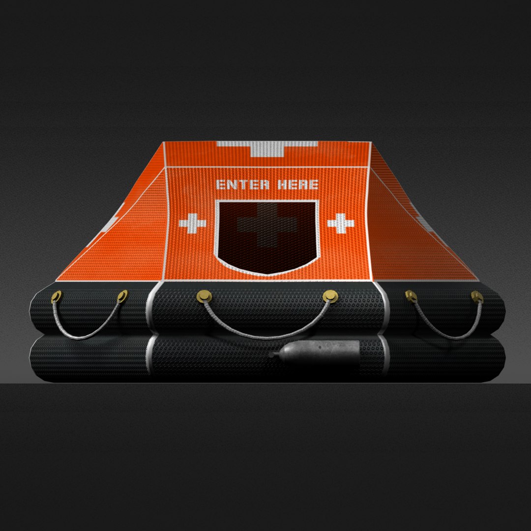 Inflatable Life Raft 3d Obj