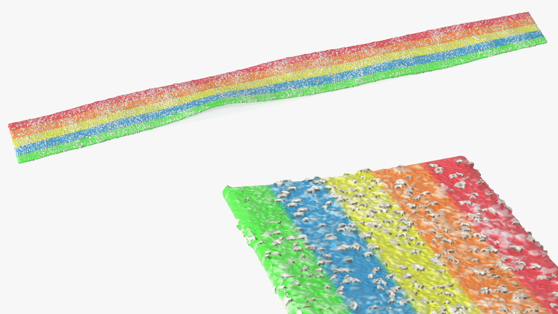 Multicolor Sugar Coated Licorice Candy Belt 3D model preview