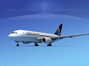 3D airline boeing 767 767-200er