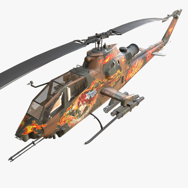 3D model Bell AH-1S Cobra JGSDF Akane Kisarazu Basic Animation
