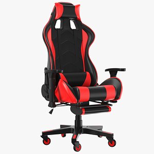 3D Gaming Chair Red model