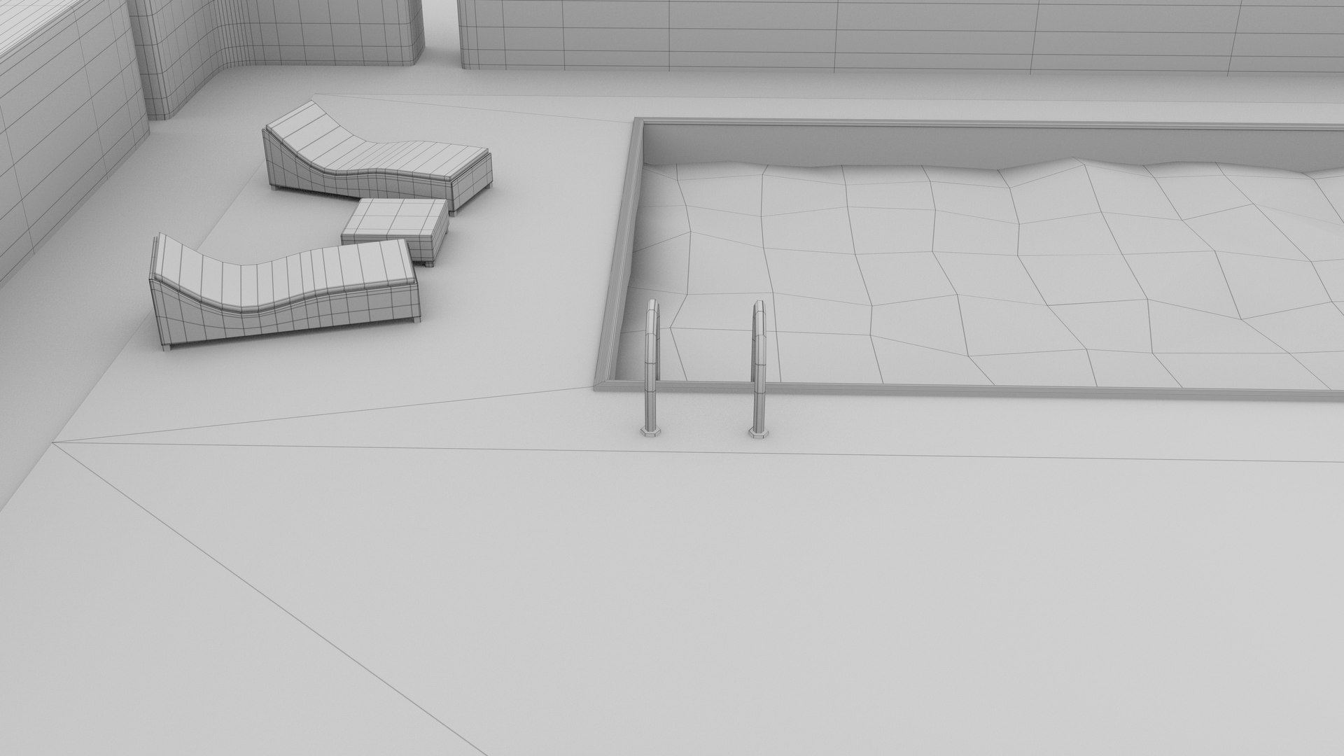 3d Model Pool Scene