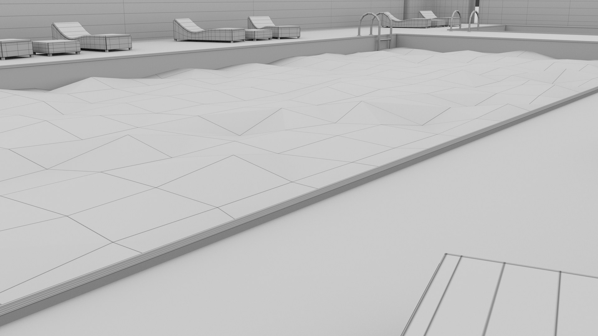 3d Model Pool Scene