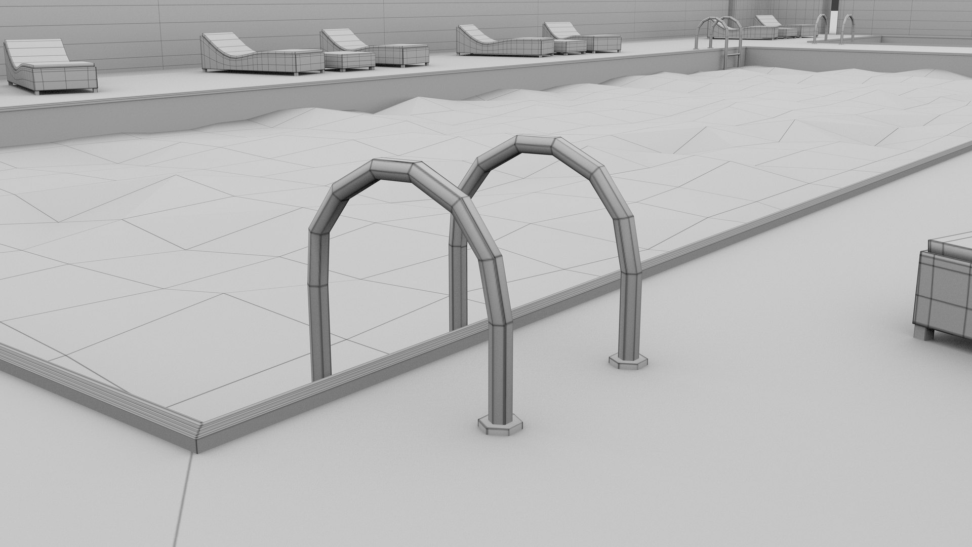 3d Model Pool Scene