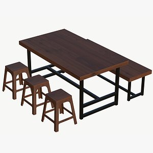 Wood Dining Table Stool Chair