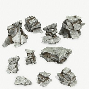 3D rocks 012 model