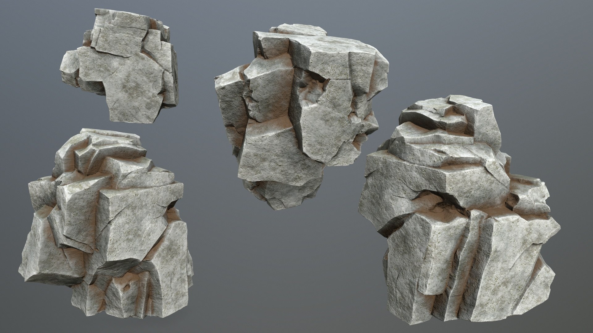 3D Model White Rocks - TurboSquid 2035448