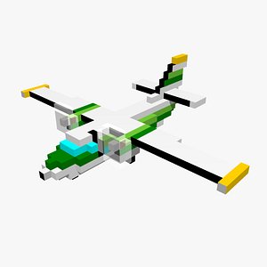 L-410 Turbolet pixelated 3D model