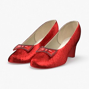 3d model ruby sparkle slipper