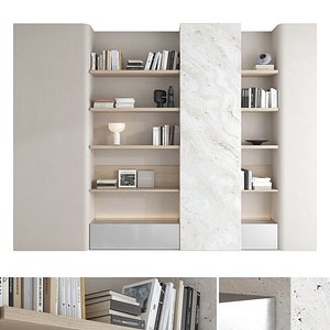 3D Bookcase set 10 model