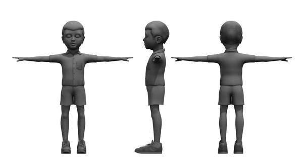 3D boy model