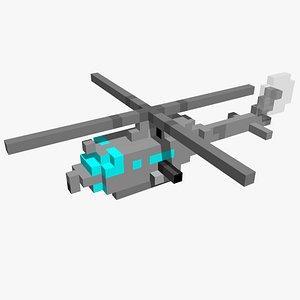 Adjustable UH1Y Venom Huey - pixelated 3D model