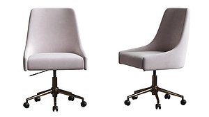Karina Swivel and Adjustable Velvet Office Chair 3D model