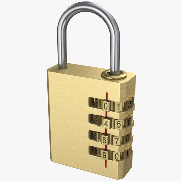 3D Combination Padlock model