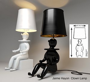 3d model table lamp clown