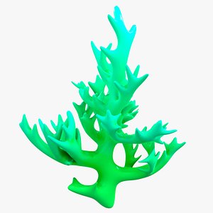 modeled coral 3D model