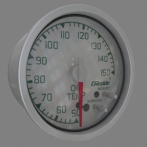 3d model oil temperature gauge
