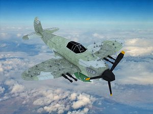 stylized spitfire plane 3d model