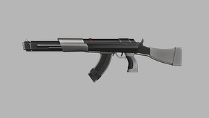 Sci-Fi Carbon Fiber AK-47 - Gun Weaponry