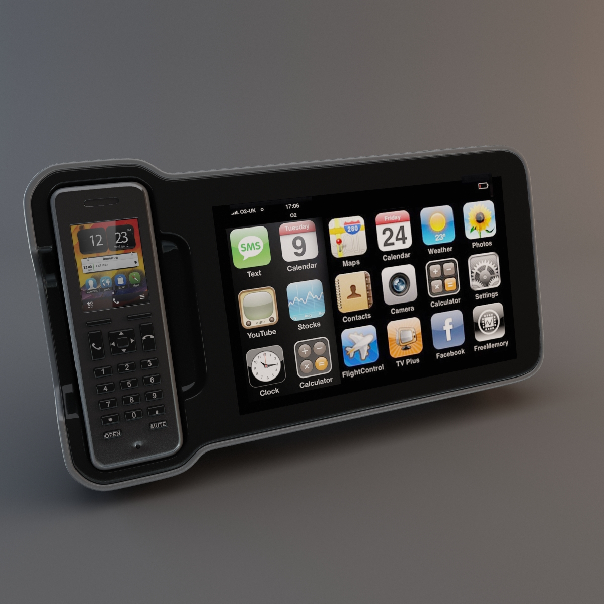 3d model openpeak openframe phone