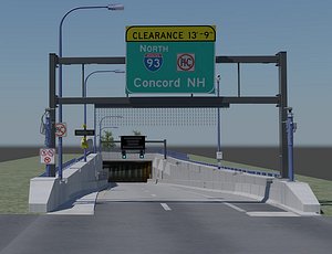 3d portal tunneled highway model