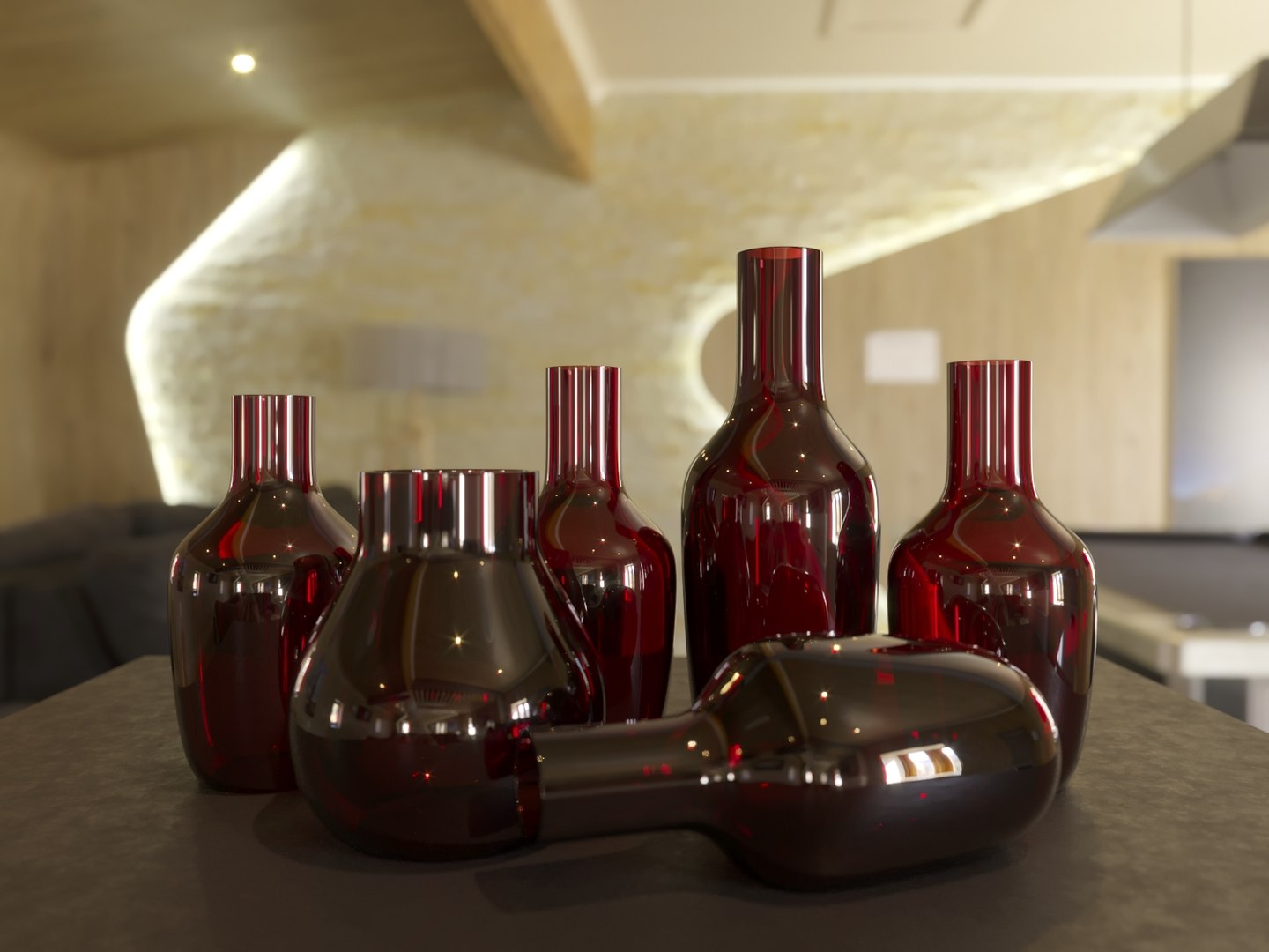 Vase set 3D - TurboSquid 1563856
