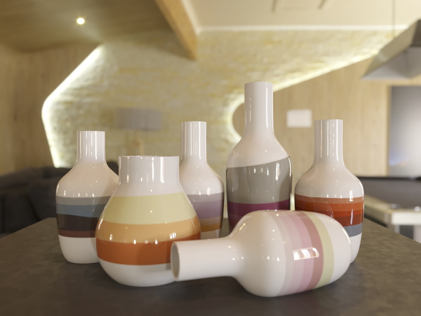 Vase set 3D - TurboSquid 1563856