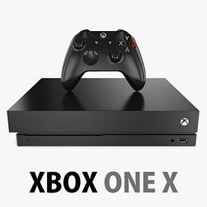 3D xbox x controller console