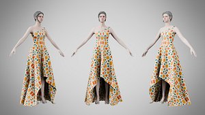 3D Dress 28 Retro Geometric Abstract