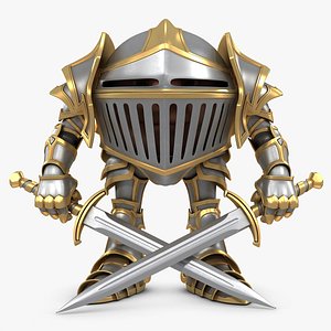 3d knight character rigged