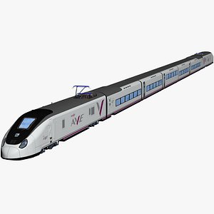 3D talgo avril - renfe avlo class 106 ave - spanish high speed passenger train