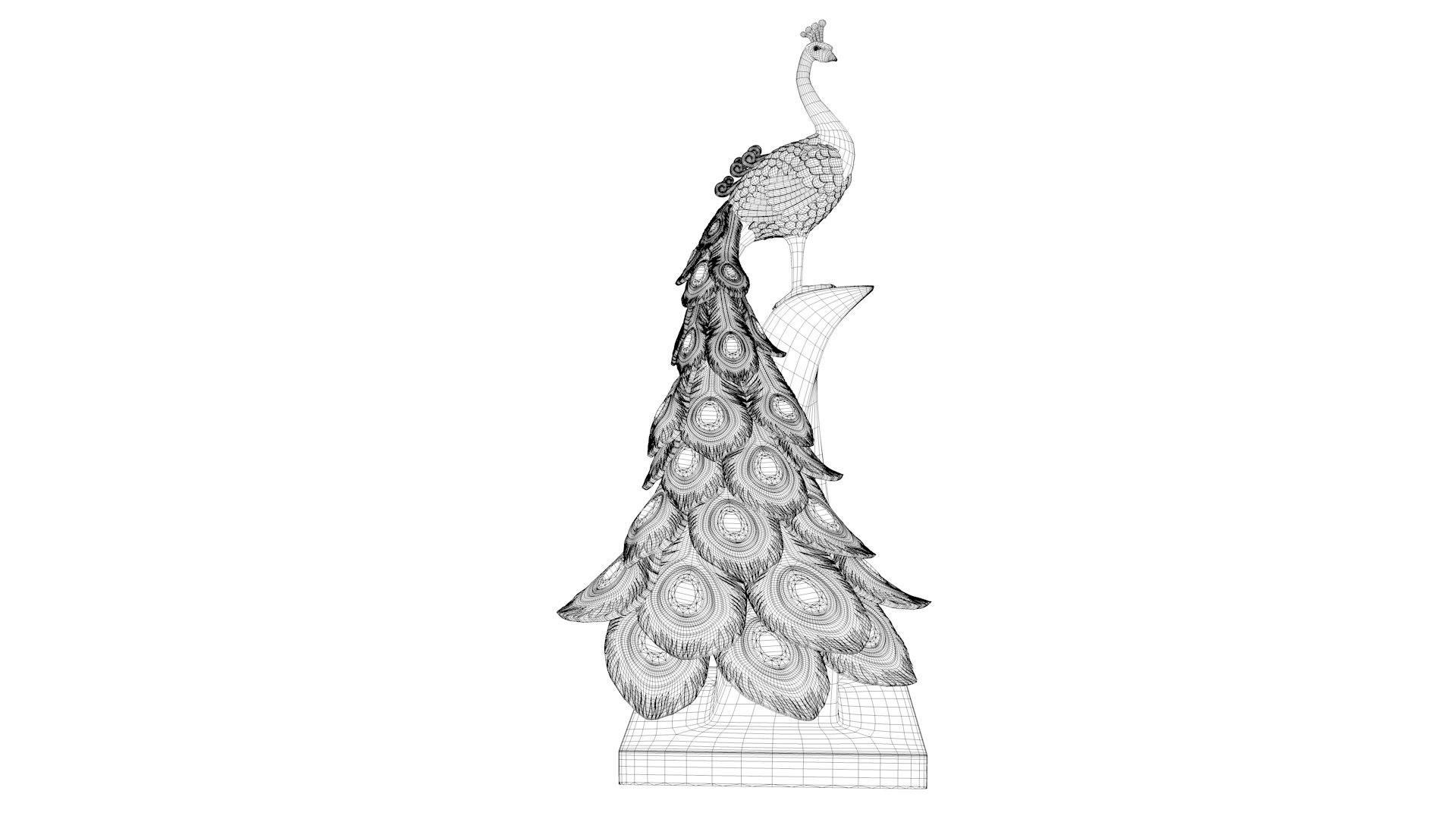 Peacock Statue 3D Model TurboSquid 2047168