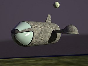 spaceship space ship 3d model