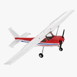3D model Light Utility Aircraft Cessna 150 Rigged