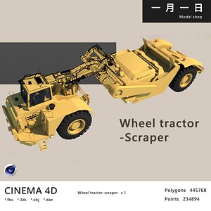 Wheel tractor-scraper model