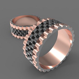 3D Double Snap Ring model