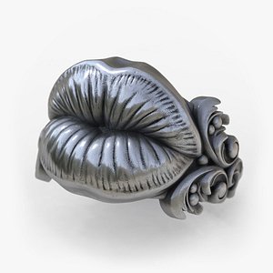 3D model Kis Me Ring Kissing Lips Jewelry
