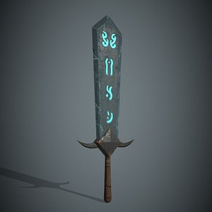 3D model fantasy sword