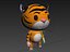 rigged cartoon animal character 3D model
