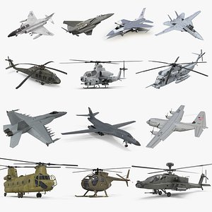 Rigged US Military Aircrafts Collection 2