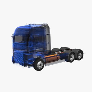 Hydrogen Fuel Cell Semi-Truck Chassis X-Ray