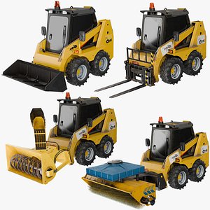 3D model Ant750 Multi-Attachment Industrial Loader Pack