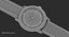 Bracelet en cuir noir ouvert Omega De Ville Prestige