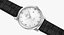 Bracelet en cuir noir ouvert Omega De Ville Prestige