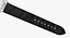Bracelet en cuir noir ouvert Omega De Ville Prestige