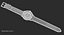 Bracelet en cuir noir ouvert Omega De Ville Prestige