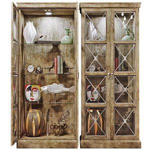 wardrobe bernhardt rustic patina 3D model