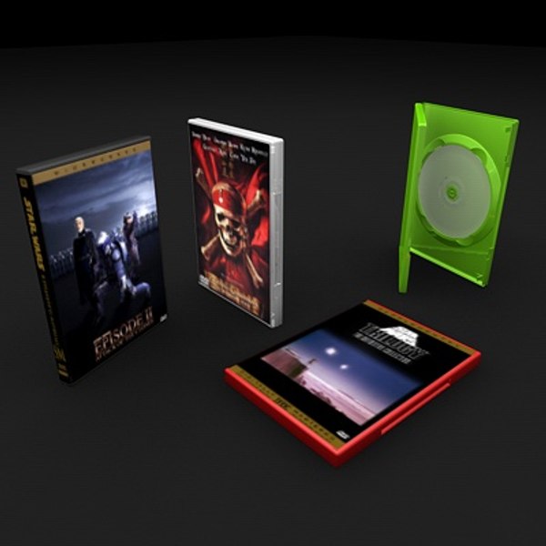 3d model of dvd case