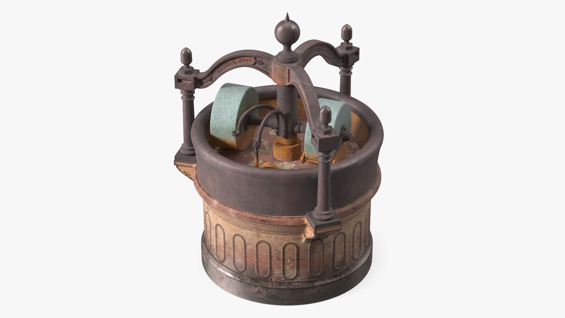 Antique Cocoa Grinder 3D model preview